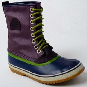 SOREL 1964 PREMIUM Boots CVS Waterproof Boysenberry Purple Navy Green Size 7